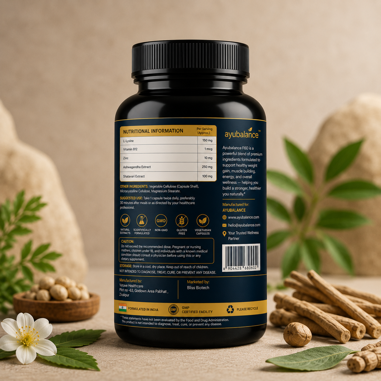 Ayubalance F60 Weight Gain Capsules
